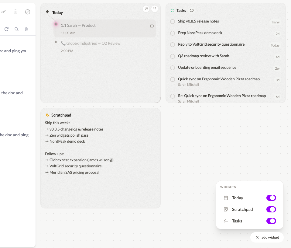 People section display options